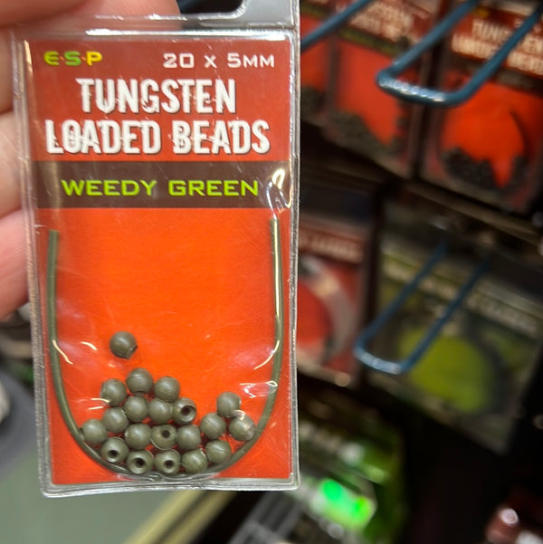 ESP Tungsten Loaded Beads 5mm Green
