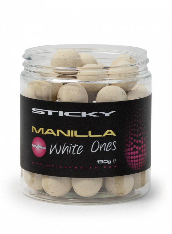 Sticky Baits Manilla White Ones Wafters 16mm 130g Pot