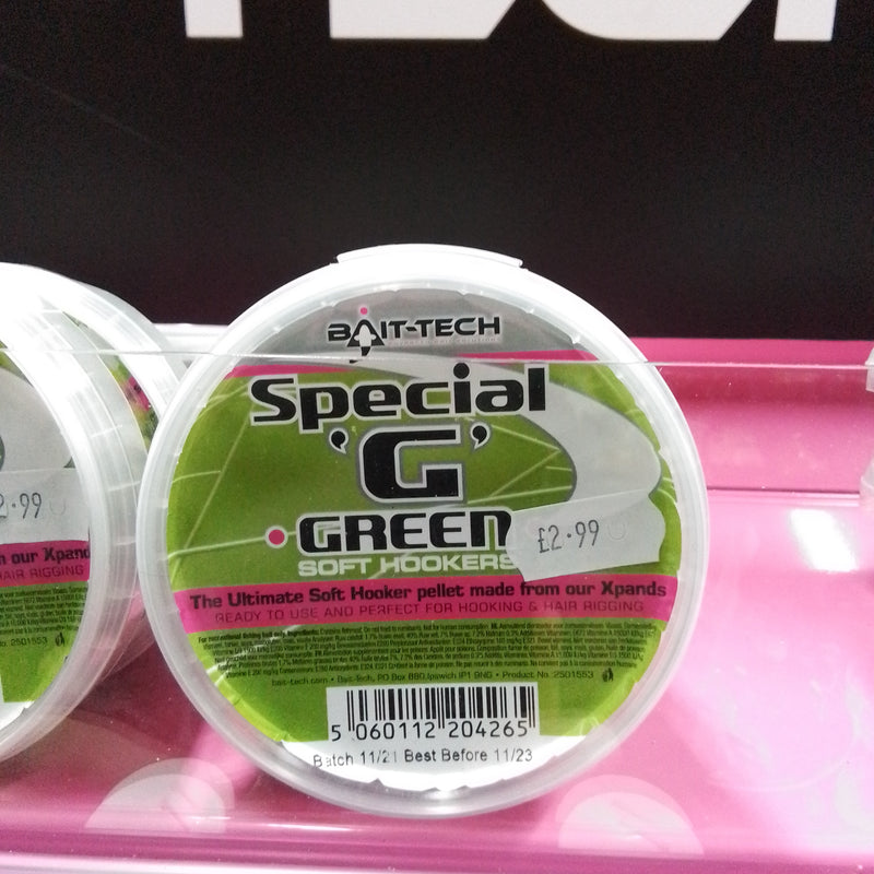 Bait-Tech Soft Hook Pellets Special G Green 6mm (90g)