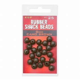 ESP Rubber Shock Beads Camo Brown 8mm