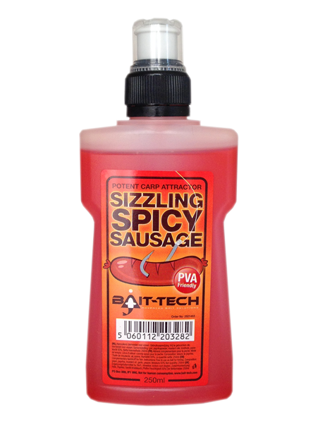 Bait-Tech Liquid Sizzling Spicy Sausage (250ml)