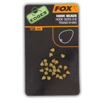 FOX Edges Hook Bead x 25 size 2-6 trans khaki