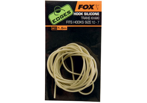 FOX Edges hook silicone sz 10-7 trans khaki  x 1.5m