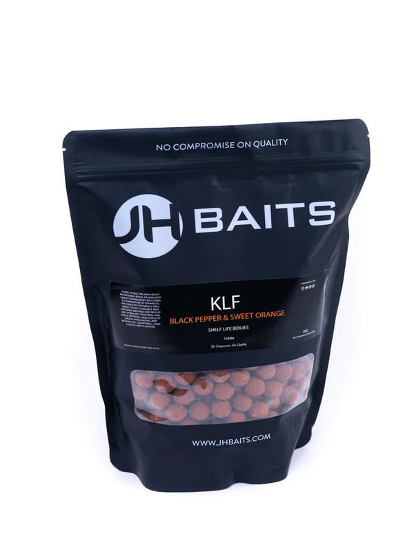 JH Baits KLF Black Pepper & Sweet Orange Boilies 15mm 1kg