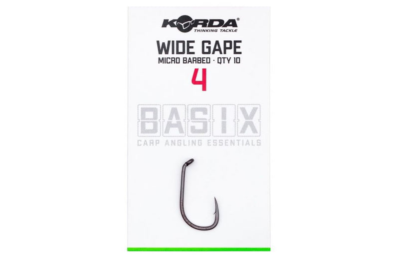 Korda Basix Wide Gape 4 Micro Barbed Hooks