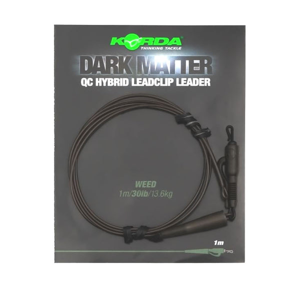 Korda Dark Matter Leader QC Hybrid Clip Weed 30lb 1m
