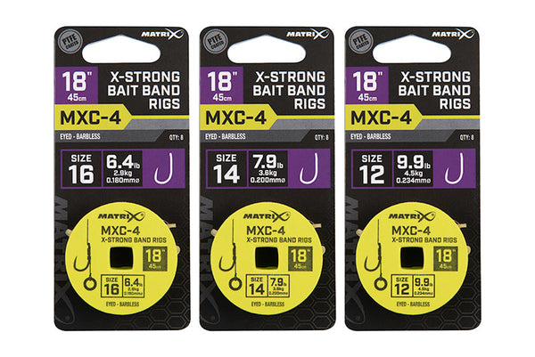 Matrix X-Strong 18" Bait Band Rigs