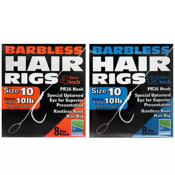 PRESTON BARBLESS HAIR RIGS SHORT SIZE 14 